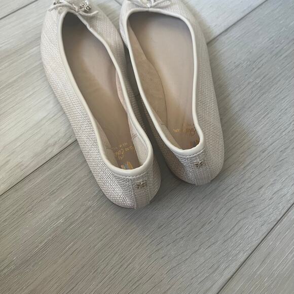 Sam Edelman Felicia Luxe Women's 7.5 Woven Natural Ballet Flat Neutral Aesthetic - Picture 6 of 8